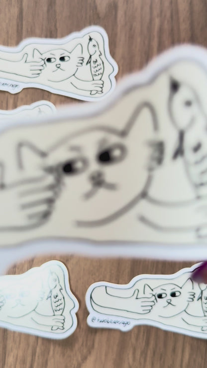 Poking Cat Holding Cat